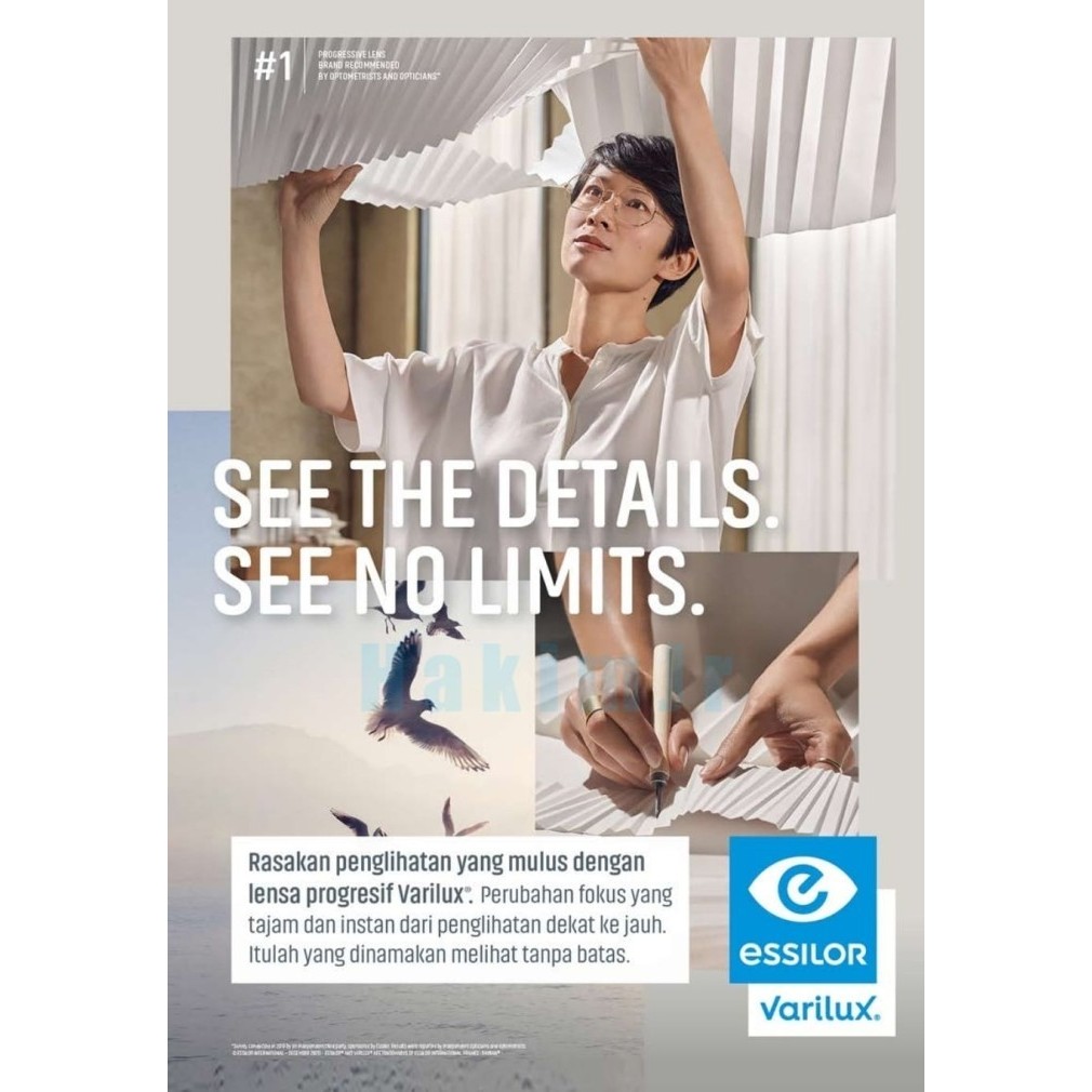 Lensa Essilor Progresif Varilux Start Orma 1.5 Crizal Sapphire HR