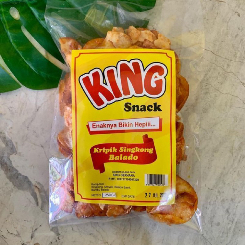 

King Snack Kripik Singkong Balado 250gr