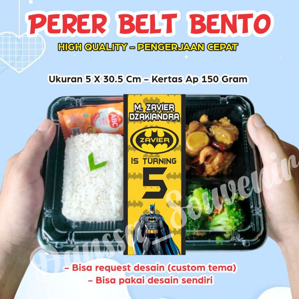 PAPER BELT BENTO / KOTAK NASI ULTAH / PENGIKAT HAMPERS / SABUK / ROLLER - murah