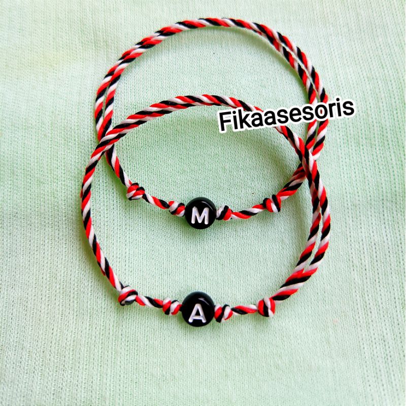 GELANG TRIDATU INISIAL HURUF IKAT/TALI TRIDATU 1,5MM