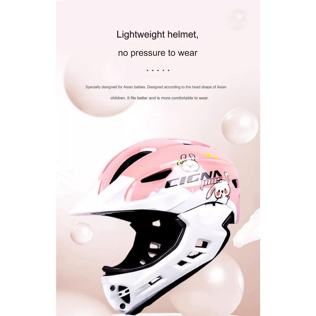 Helm Cigna Plus Pushbike Helm Sepeda Anak Full Face Race Lucu Balance Bike