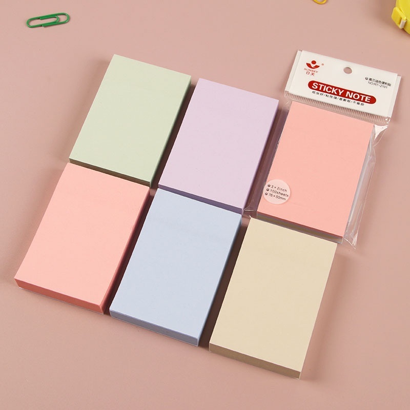 

100 Lembar Color Sticky Note Memo Label Sticker Bookmark Warna-warni Note Pad Stationery Sekolah Office Supplies