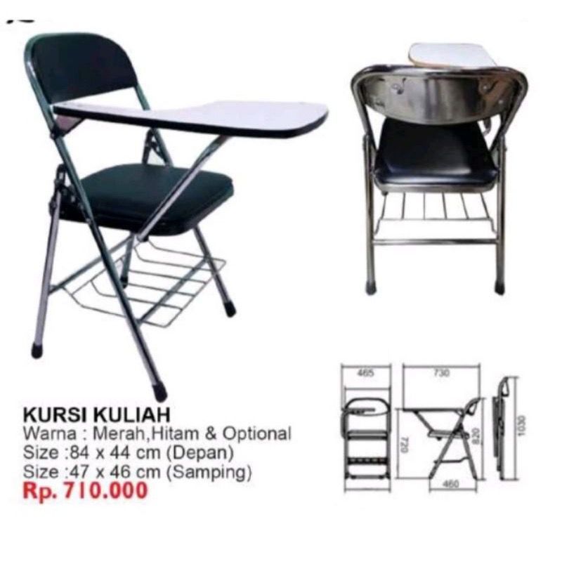 Kursi Kuliah /Kursi meja kuliah/kursi belajar serbaguna Premium (TERMURAH)