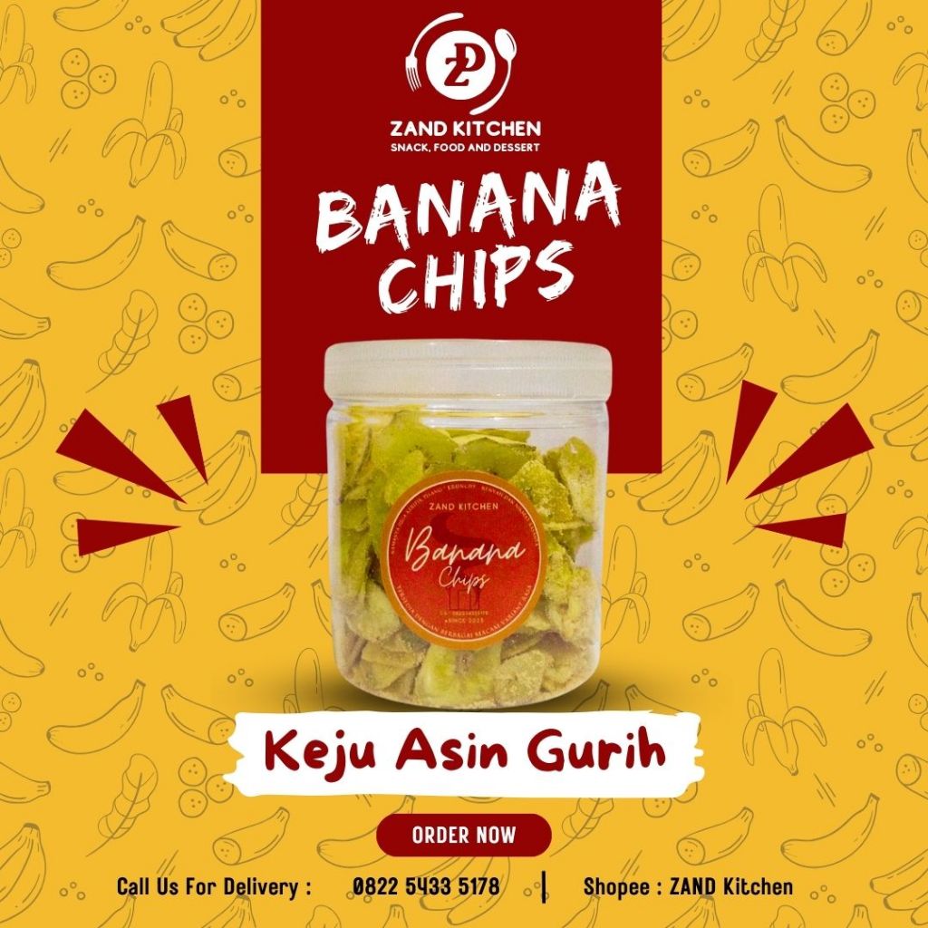 

Banana Chips - Rasa Keju Asin Gurih | Keripik Pisang by ZAND Kitchen