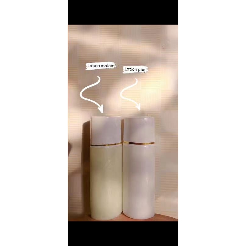 HB Pemutih Whitening paket Handbody Malam & Pagi FREE TONER BADAN