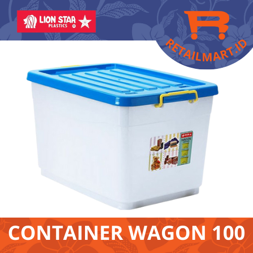 LION STAR WAGON 100 BOX CONTAINER 100 LITER DENGAN RODA