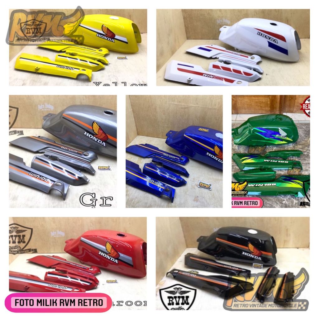 Tangki honda win 100 warna sepaket body win set bok aki win cover body win tempong win striping win