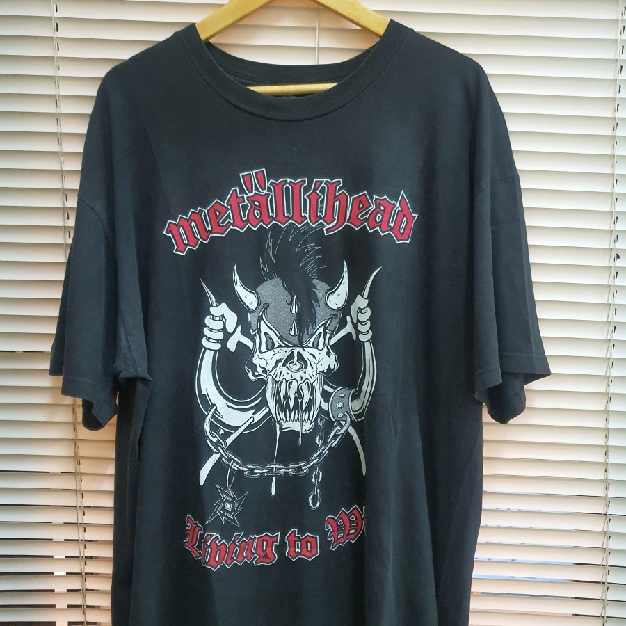 Tshirt Vintage 1999 Metallica Metallihead Living To Win 90s