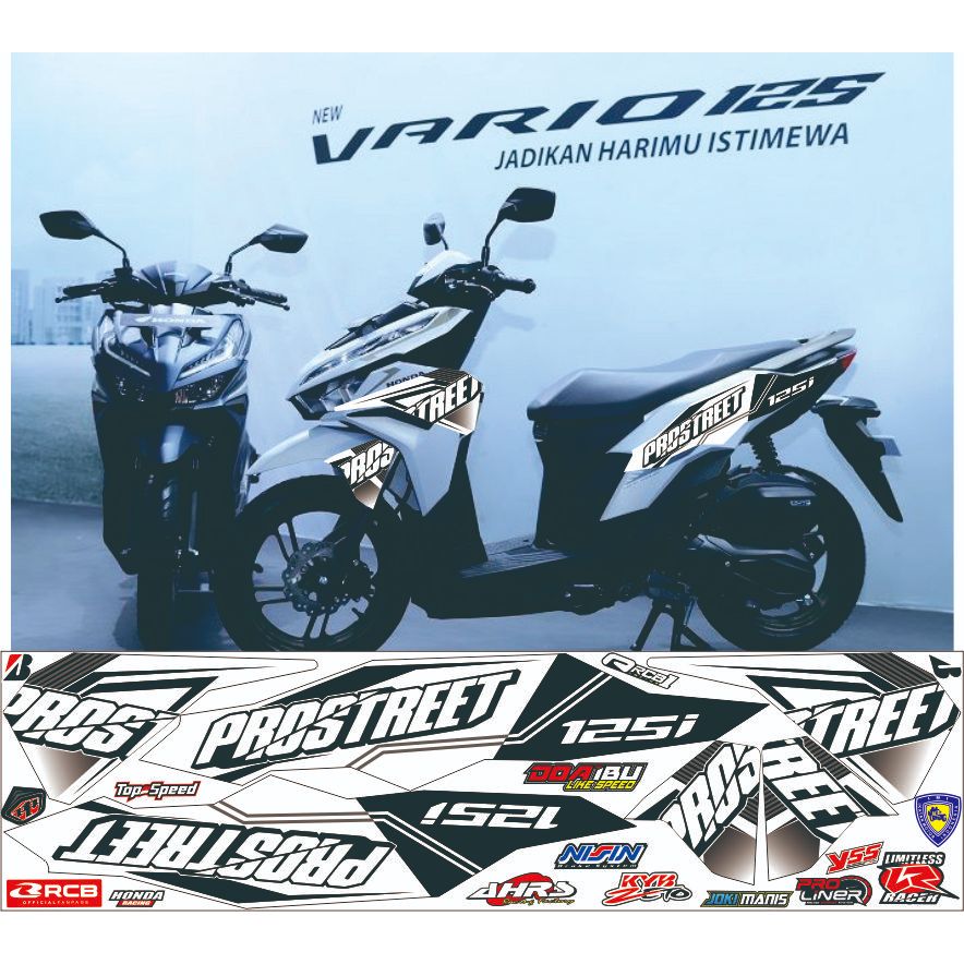 COD / VARIASI STRIPING MOTOR VARIO ISS 2022 / STIKER MOTOR VARIO 125 NEW ISS - CBS 2023  MOTIF STIKER POLET HONDA VARIO ISS 125 2022 - 2023 VARIASI MOTIF SIMPLE POLET STIKER VARIO 125 NEW CBS ISS STRIPING MOTIP NEW