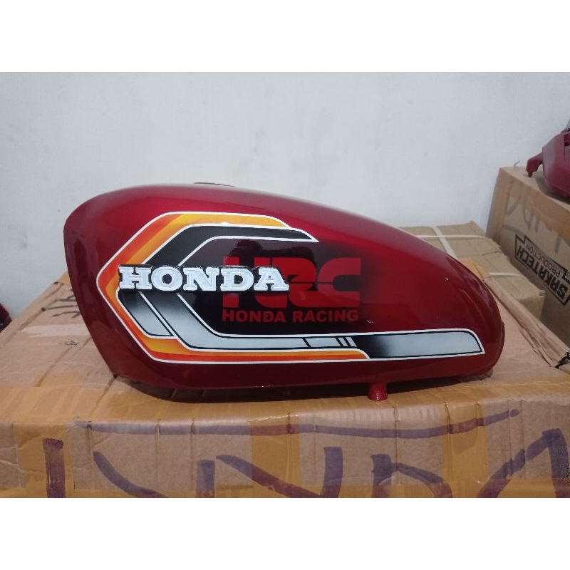 TANGKI PRESS GALVANIS TANGKI CB125 MERAH MOTIF HRC