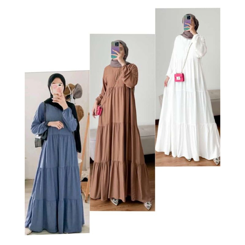 GAMIS RAYON POLOS/GAMIS SUSUN CANDA/ GAMIS SUSUN RAYON