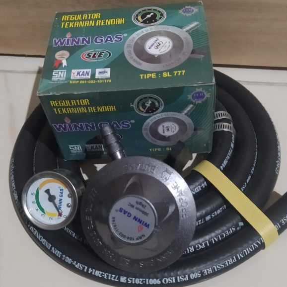 Regulator Matic BIOSAVE WINN GAS SLE 777 M Selang LPG 500 PSI Anti Meledak