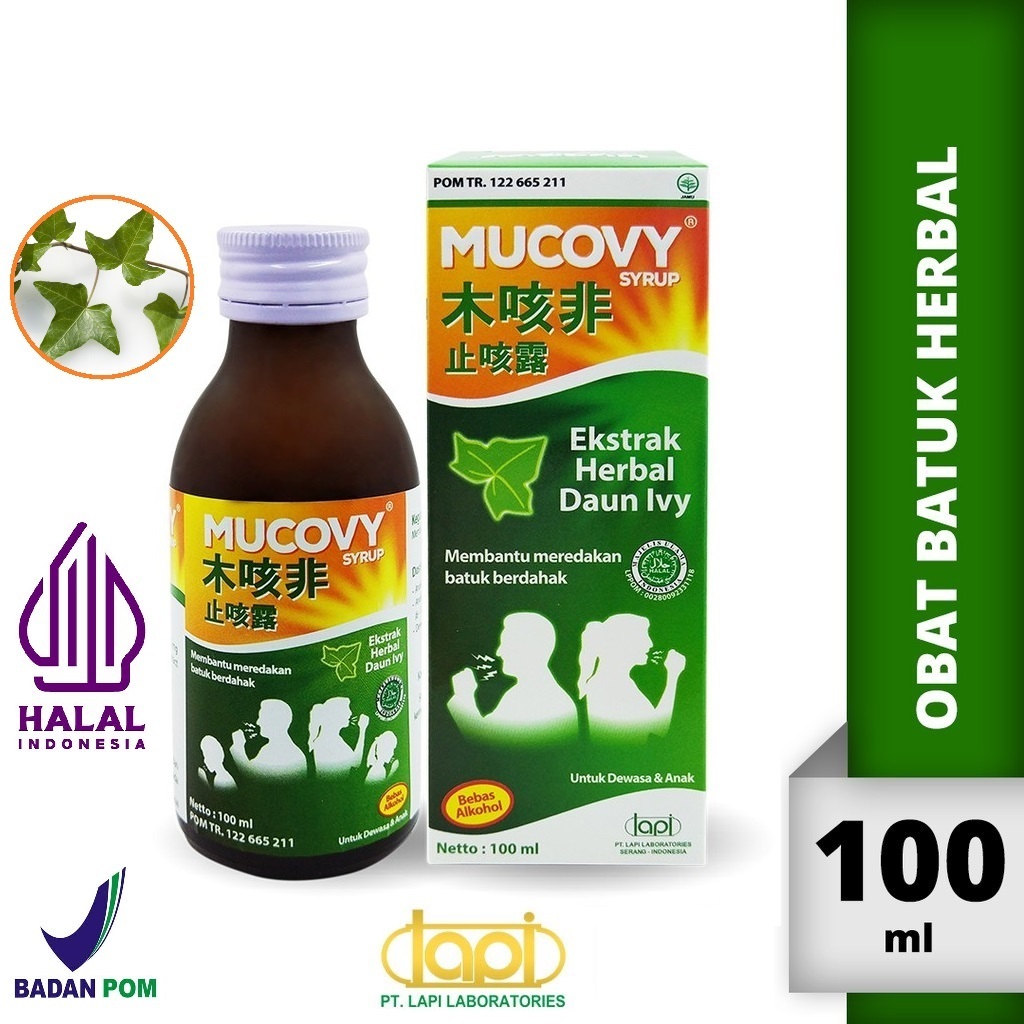 Mucovy Syrup Obat Batuk Herbal 100ml | Obat Batuk Sirup Herbal