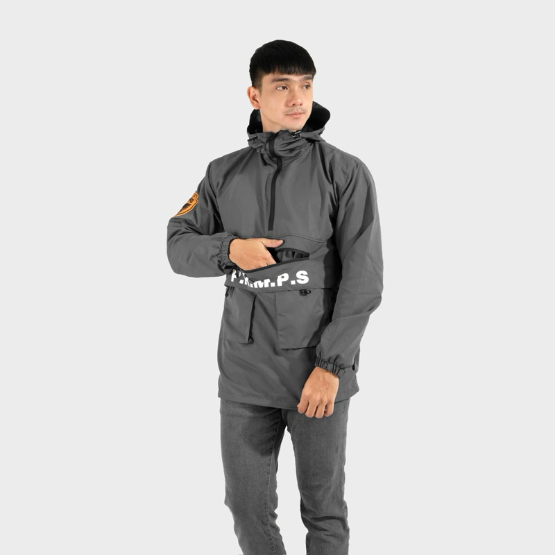 PHOMPPHIESS Jacket Vintage Gorpcore Anorak Grey Jaket Cagoule Gunung