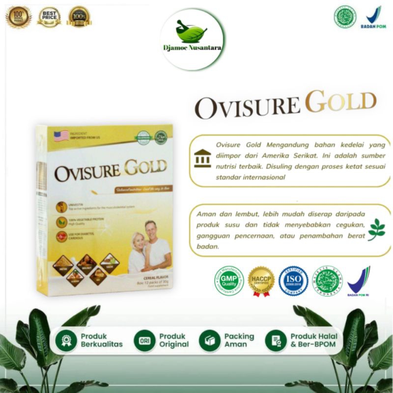 

Susu Ovisure Gold Original USA Untuk Mengatasi Penyakit Tulang Dan Persendian - 1 Box Isi 12 Sachet
