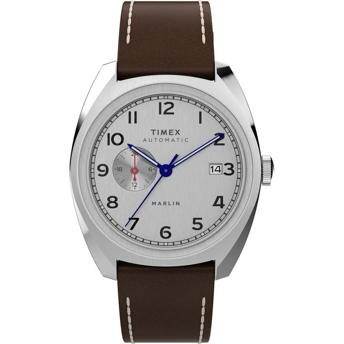 TIMEX TW2V62000 Jam Tangan Pria Automatic Marlin Leather Brown 39mm