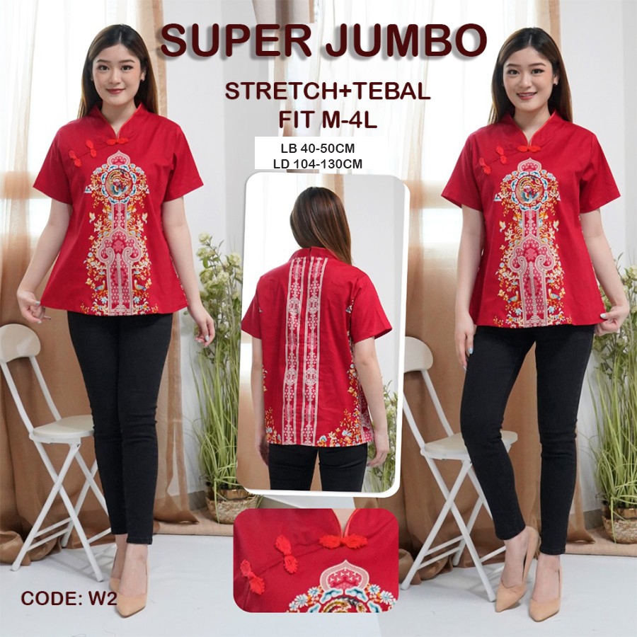 Baju Merah Imlek Cheongsam baju chongsam jumbo atasan cheongsam jumbo baju imlek murah
