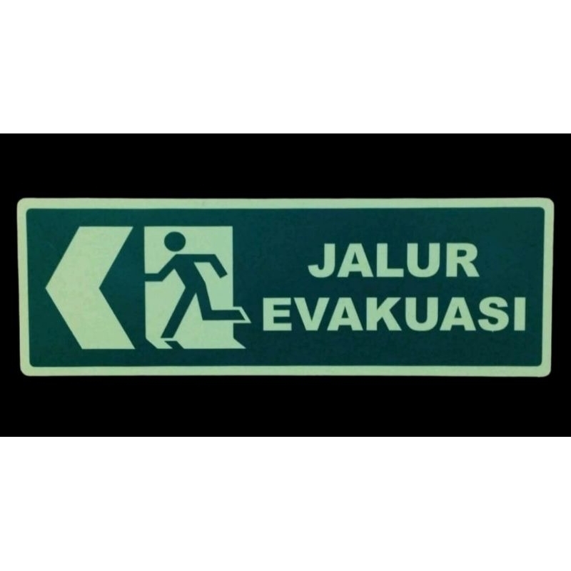 

STIKER JALUR EVAKUASI PANAH ( GLOW IN THE DARK ) UK10X30 CM