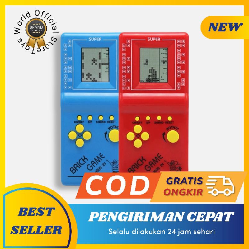 Toys - Mainan Anak Jadul Gamebot Gameboy Tetris Brick Games Wisdom