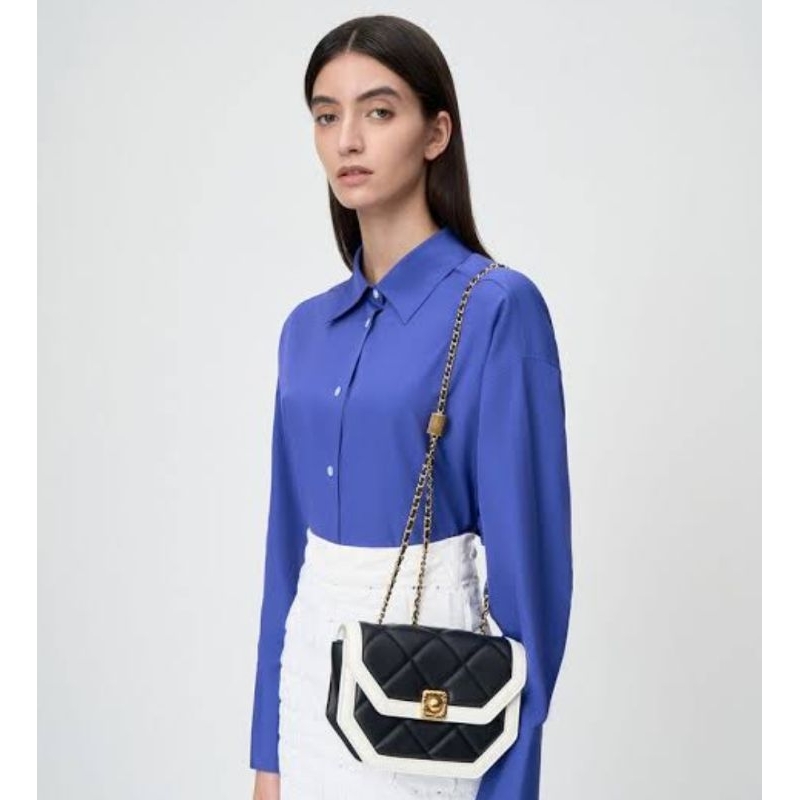 Tas CK Black Avis Two-Tone Geometric