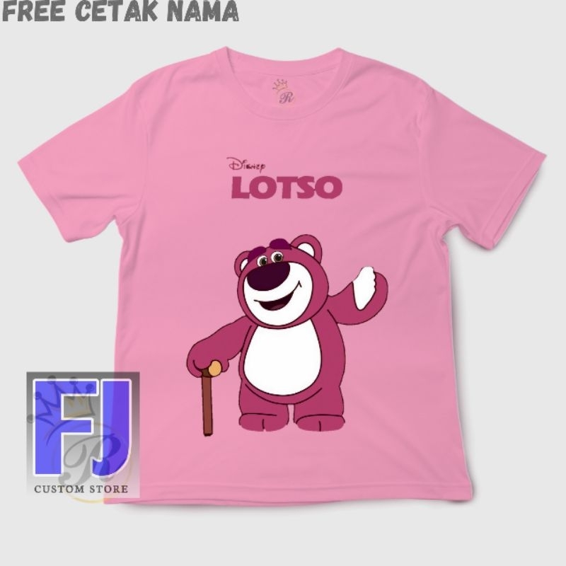 Baju Kaos Atasan Anak Custom Gambar Losto Toy Story Bahan Premium (Free Nama)