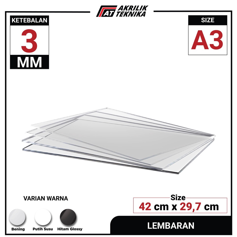 

Paling Popular LEMBARAN AKRILIK A3 3MM ACRYLIC GROSIR BERKUALITAS D64
