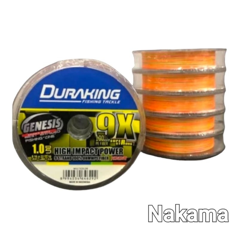 Senar Pancing PE Duraking Genesis X9 Multicolour ( Connected )