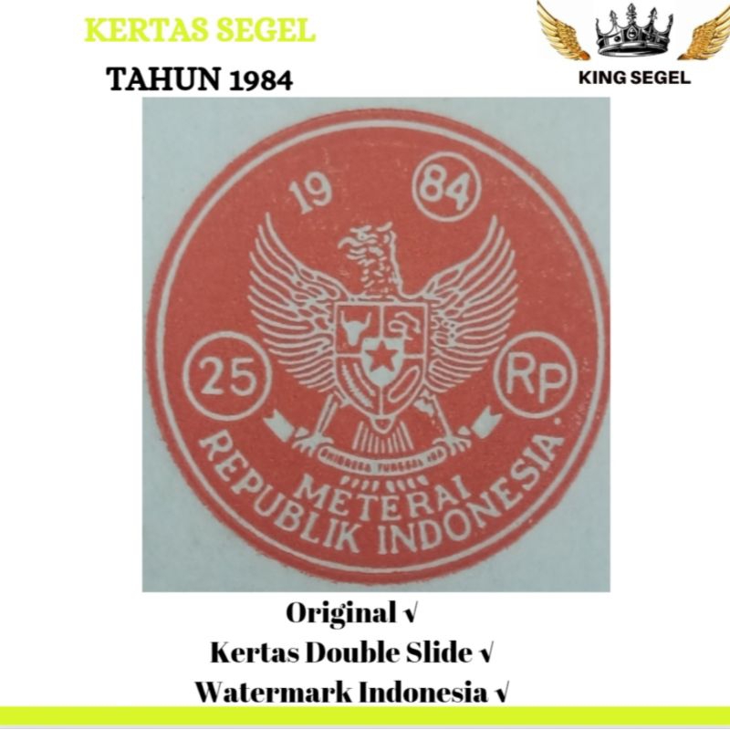

Kertas Segel Tahun 1984 Double Asli