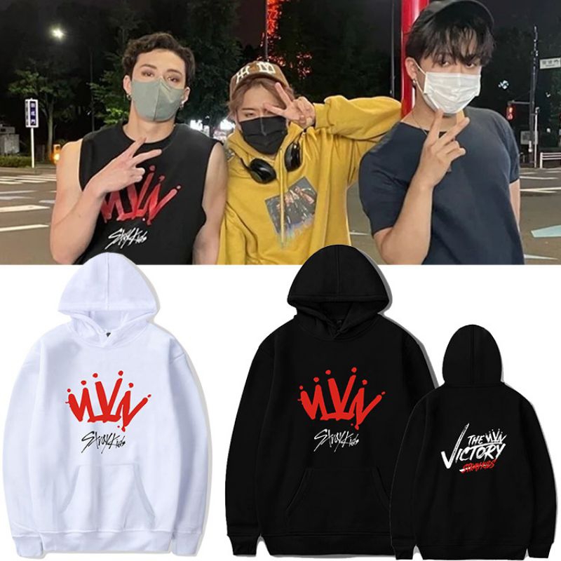 Hoodie Sweater Stray kids The Victory Oversize Kpop Jisung Felix Seungmin Changbin Hoodie Jumper Str