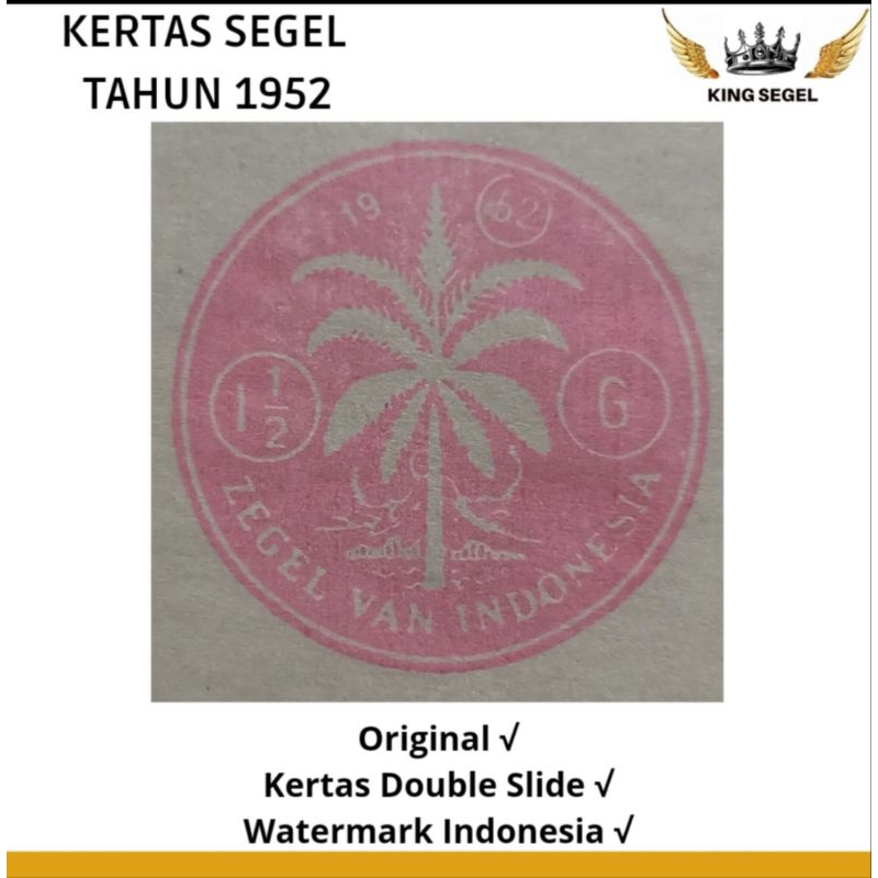 

Kertas Segel Tahun 1952 Double Asli (Beli 1 Gratis 1)