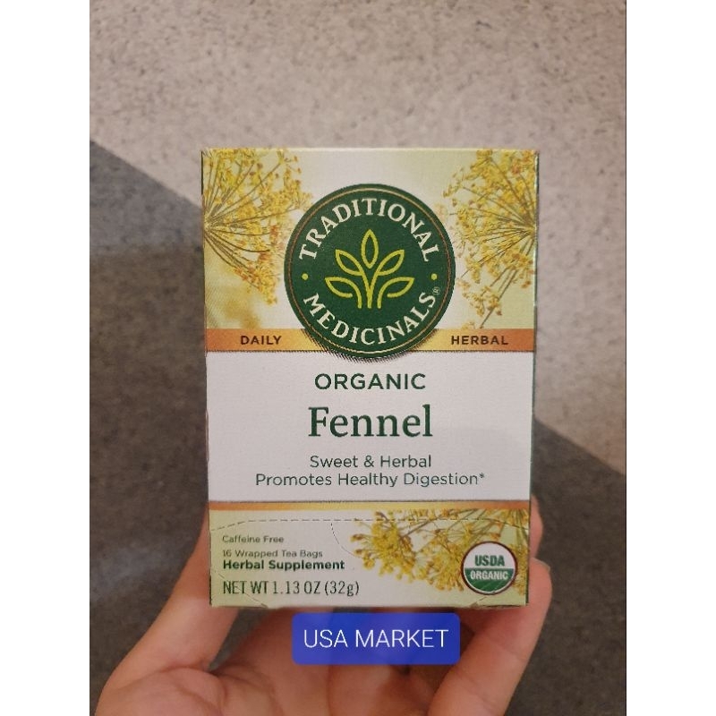 

Traditional Medicinals Organic Fennel 16 tea bags caffeine free promotes healhty digestion