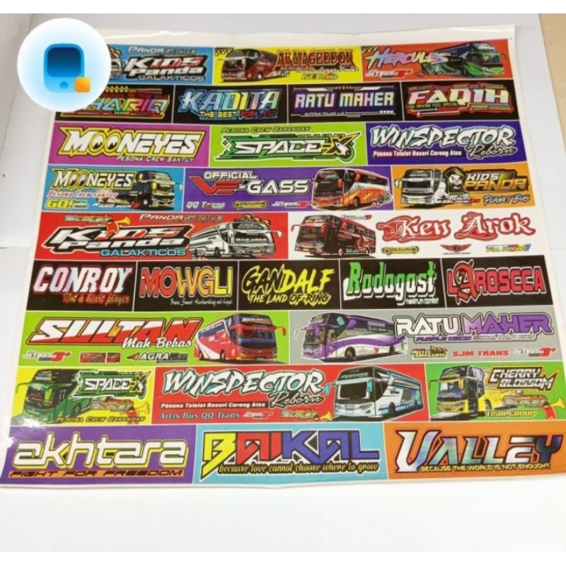 

1 lembar Stiker bis oleng ukuran 35×35cm / Stiker bis telolet oleng