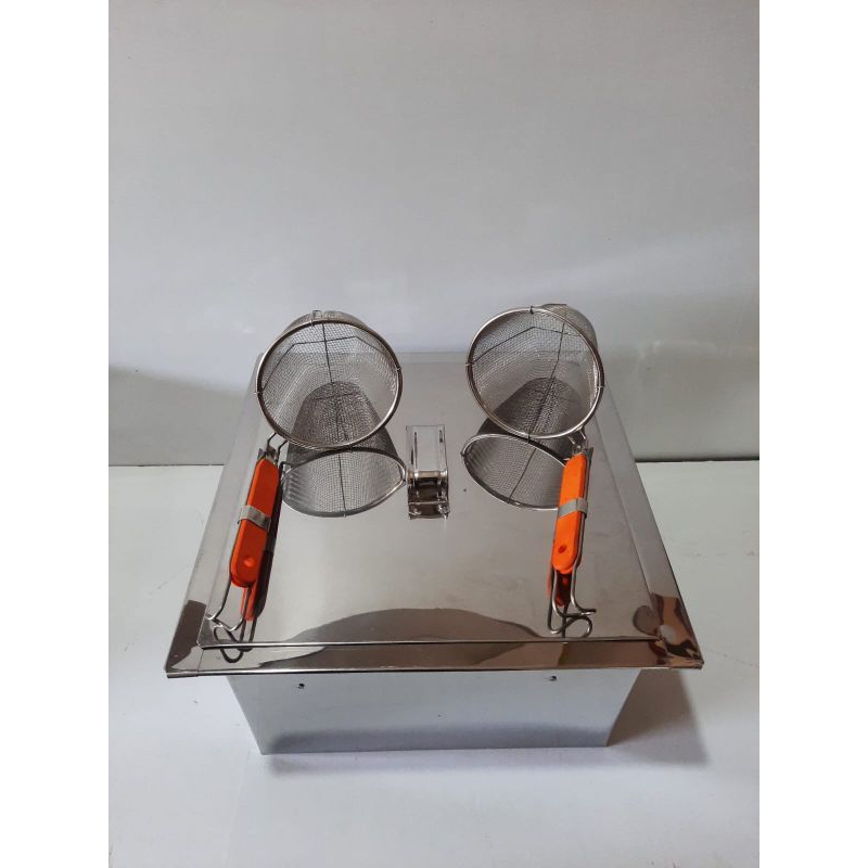 dandang mie kocok/tong ayam kotak lubang 4 free saringan