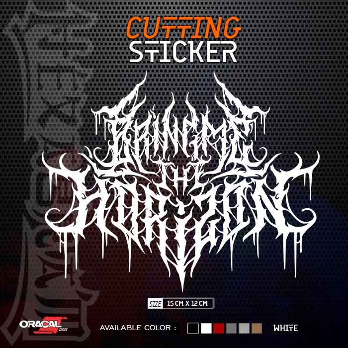 Cutting Sticker Bring Me the Horizon Text Logo | Stiker Cutting Logo Tulisan Band Bring Me the Horiz
