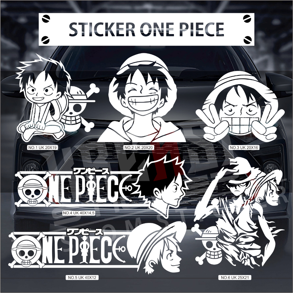 STIKER  LUFFI ONE PIECE STIKER MOBIL ONE PIECE STICKER ONEPIECE MOBIL
