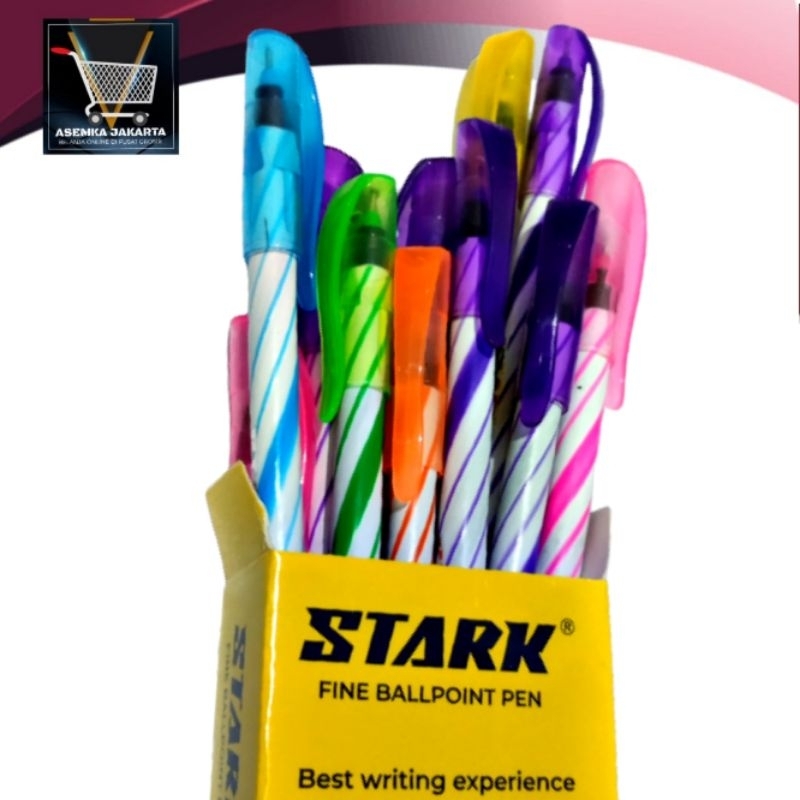 

Pulpen Pen Ulir Merk Stark isi 12pcs