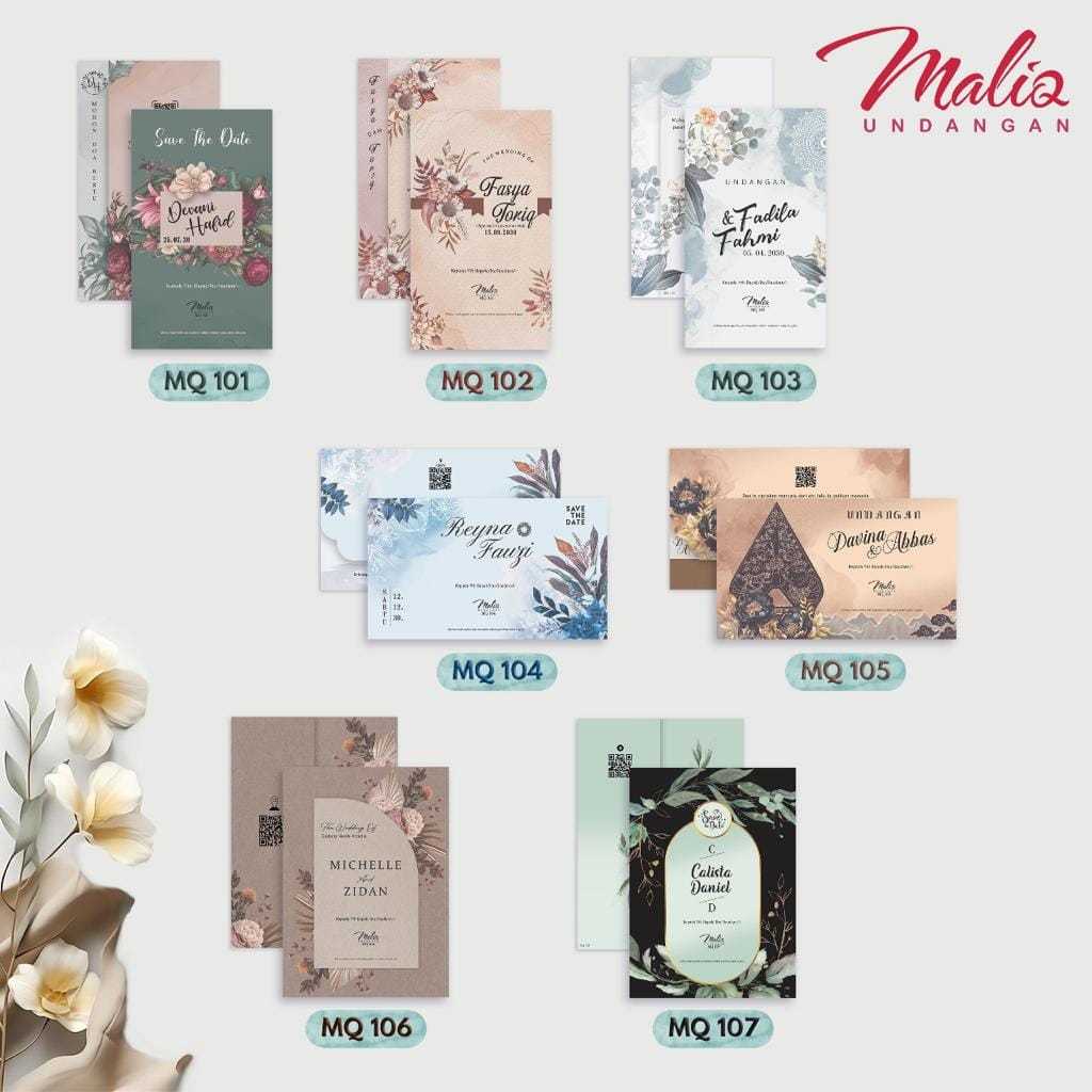 

UNDANGAN WEDDING CETAK (Free Kemasan + Label Nama) - EDISI MALIQ