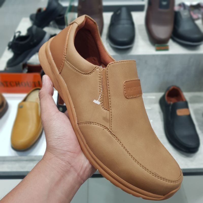 WATCHOUT Sepatu casual pria bahan kulit sintetis