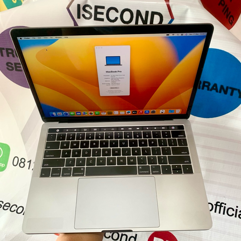 Macbook Pro 2017 Touchbar 13 Inch Core i5 8/256GB Second Mulus