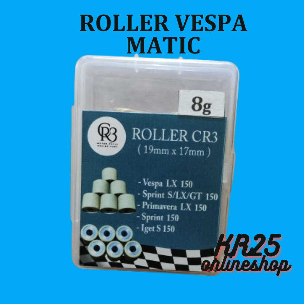 ROLER ROLLER VESPA MATIC CR3 SPRINT LX PRIMAVERA Iget S150 3V 2V  8gram