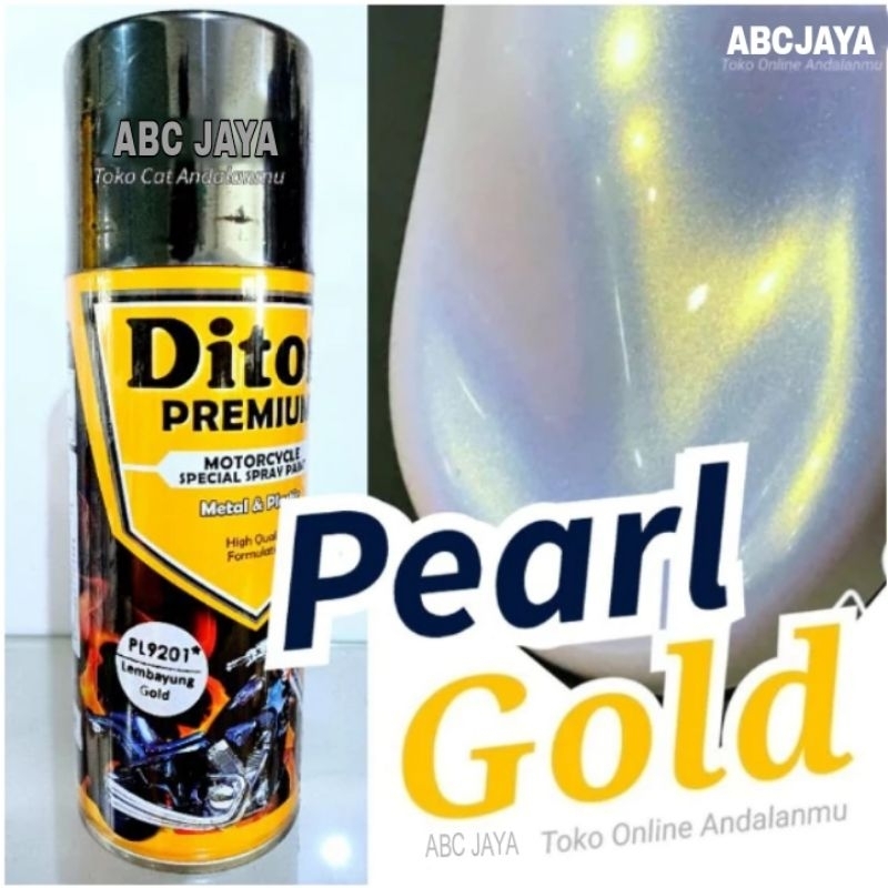 Cat Pilok Diton Premium PL9201 Lembayung Gold 400ml Pearl Gold Kuning Emas Transparan Pylox 9201 PL9