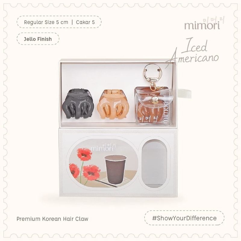 mimori hair claw iced americano