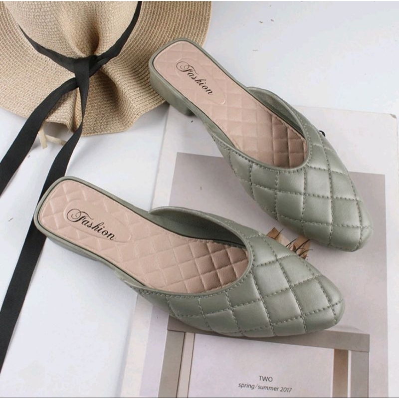 Sandal Sepatu Wanita Slip On Flat Shoes Jelly Polos