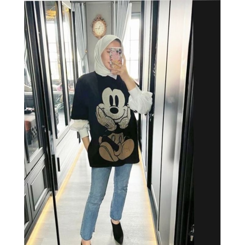 Kaos Oversize Mickey Vamel Label