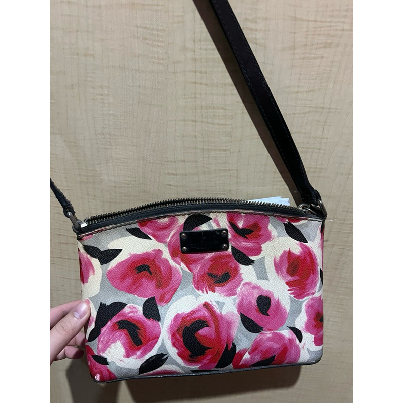 Preloved Tas Sling Bag Kate Spade Original Motif Bunga