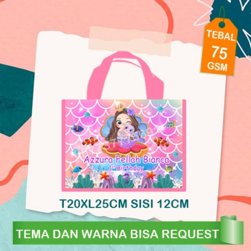 

goodie bag mermaid ultah cute/tas ultah mermaid