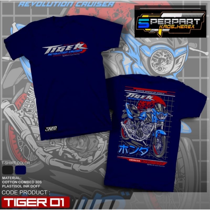 (COD) T-SHIRT KAOS TIGERREVO GL200 NEW ORIGINAL
