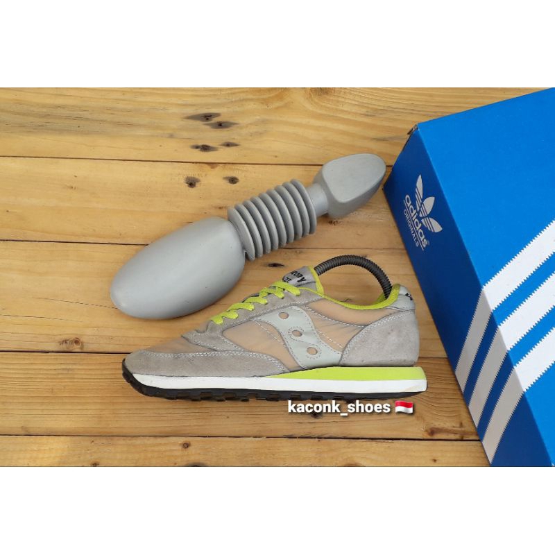 SEPATU CASUAL SNEAKERS SAUCONY JAZZ GREY GREEN ORIGINAL