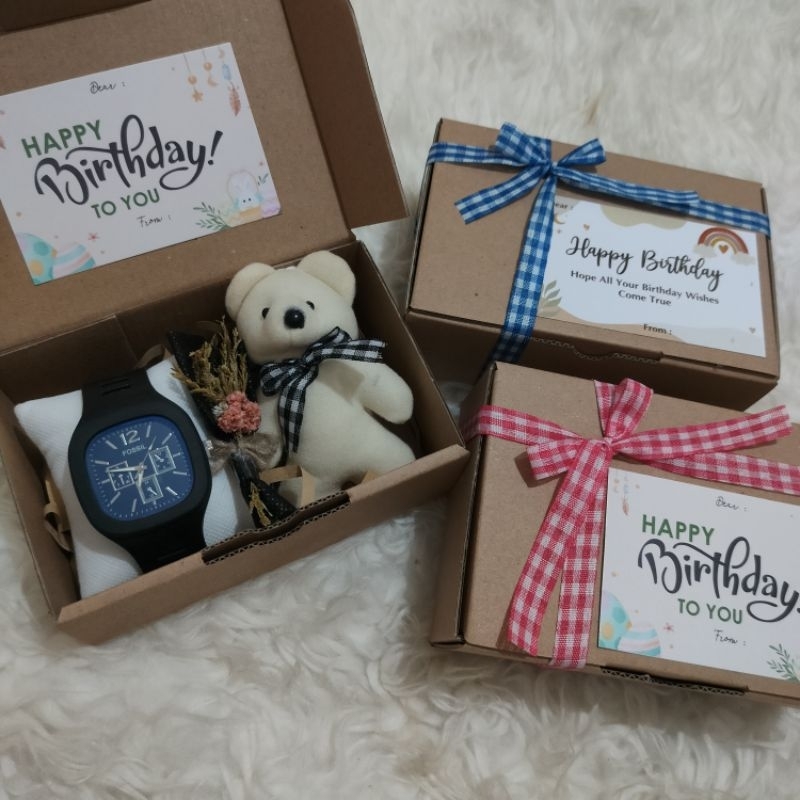 Hampers Kado / Kotak Hadiah / Gift Box / Paket untuk Ulang Tahun / Wisuda / Anniversary Jam Tangan R