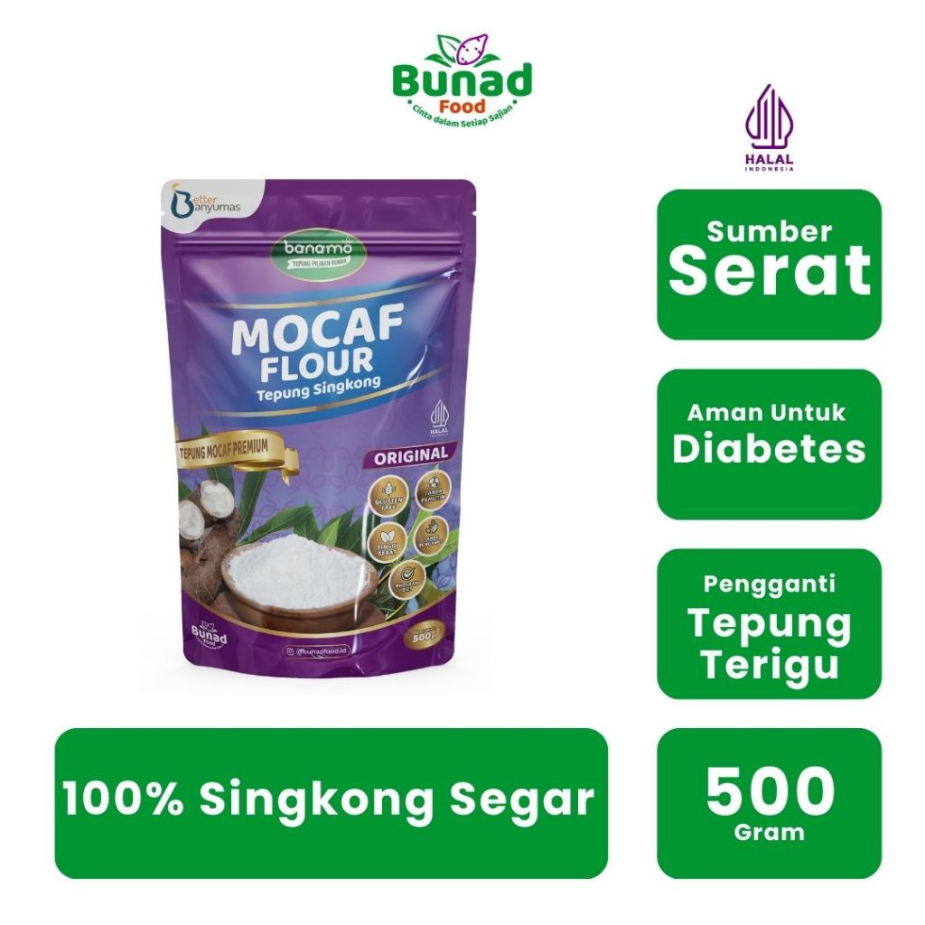 

Banamo Tepung Mocaf - Tepung Gluten Free - Organik - 500 gr